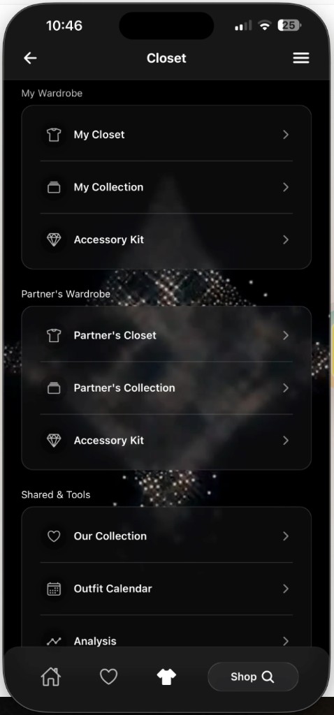 Couple Closet — shared wardrobe for you and your partner